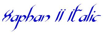 Xaphan II Italic font